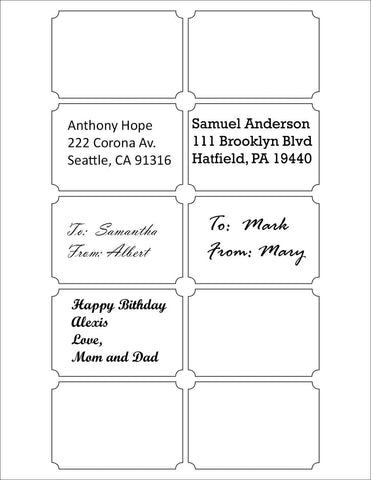 White Labels Printable Stickers for Injket/Laser Printers 3 inch x 2 I ...