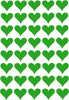 Royal Green Heart Shaped Stickers 3/4 inch Rose Gold Valentine's Stickers for Party Favors, Goodie Bags and Gift Boxes 19mm