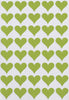Royal Green Heart Shaped Stickers 3/4 inch Rose Gold Valentine's Stickers for Party Favors, Goodie Bags and Gift Boxes 19mm
