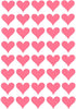 Royal Green Heart Shaped Stickers 3/4 inch Rose Gold Valentine's Stickers for Party Favors, Goodie Bags and Gift Boxes 19mm