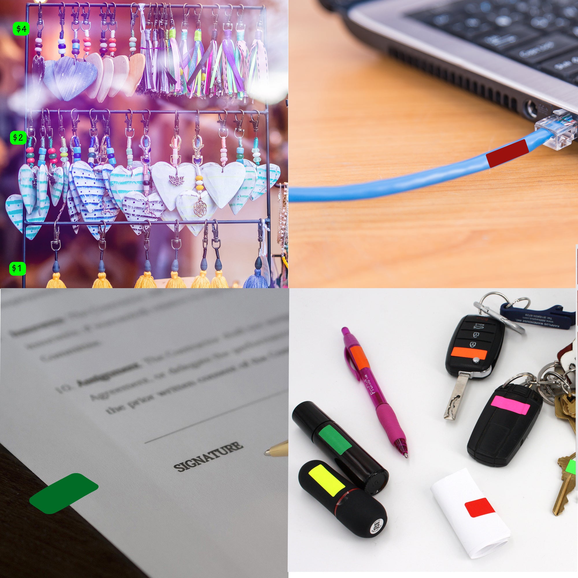 Small rectangular stickers 1 x 3/8 inch Color coding labels 25mm x 10m ...