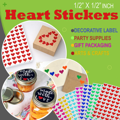 Color Heart Stickers 1/2