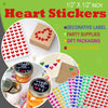 Color Heart Stickers 1/2" inch 13mm
