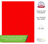 Rectangular Printing Sticker 0.75 x 0.50 Inch Red Label Sheets