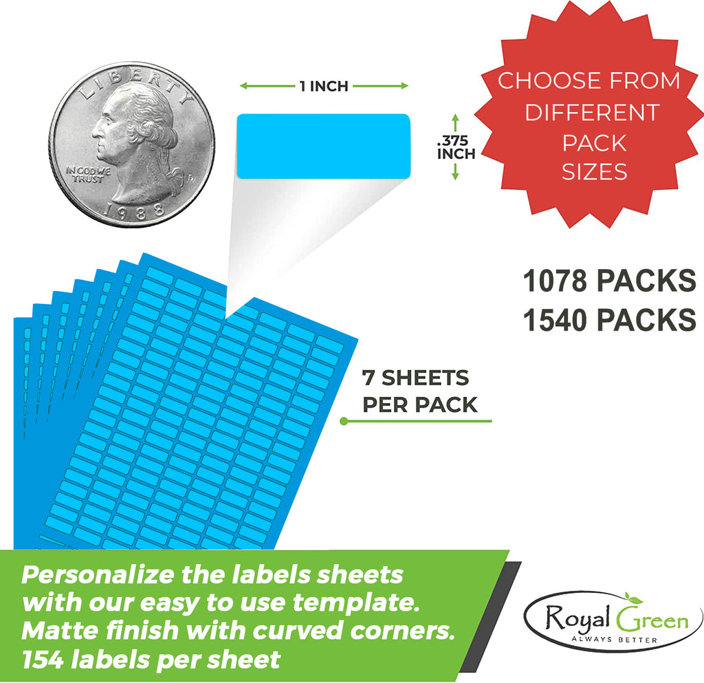 Rectangular Small Labels Printable Stickers for Injket/Laser Printers ...