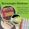Rectangular stickers 3 x 1 inch Metallic colors 76mm x 25mm