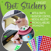 Dot stickers 11/16 inch Pastel colors 17mm