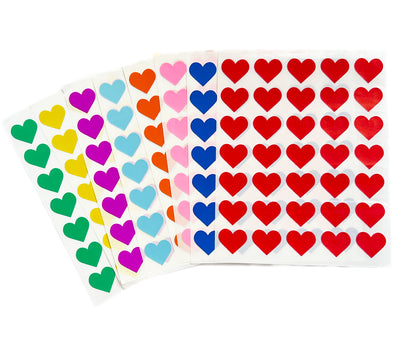 Heart Stickers Labels 3/4 inch 19mm Combo