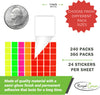 Square Stickers 1 inch x 1 inch Combo colors 25mm