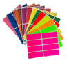 Rectangular stickers 3 x 1 inch Combo colors 76mm x 25mm