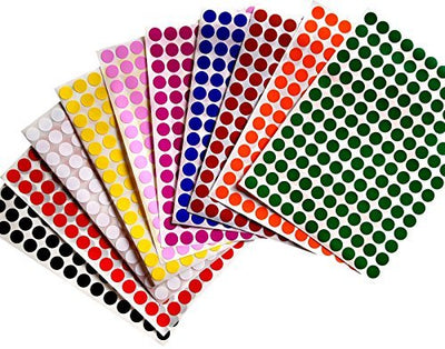 Craspire 32sheet 8 Color Colorful Alphabet Number Stickers 10mm