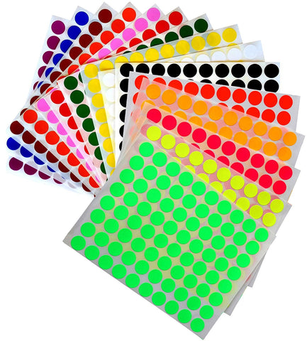 Round Dot Stickers in color combinations