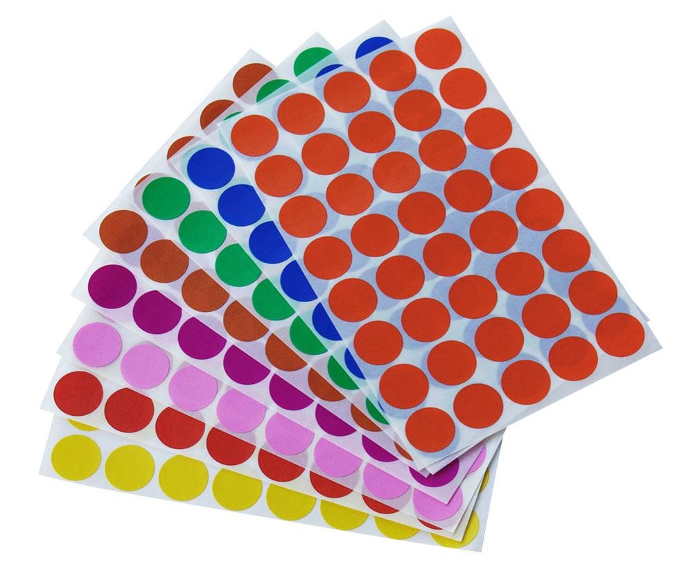 Royal Green Red Dot Sticker Colored Labels - Round Stickers 19mm - 1000 Pack