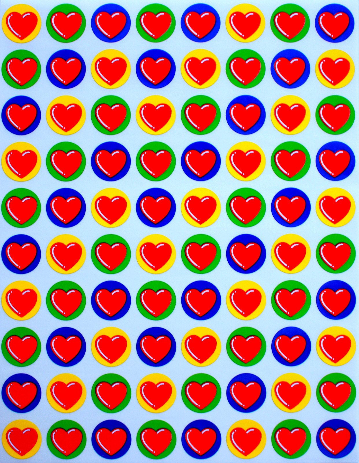 Heart Shaped Stickers in Red, Envelope Seals Hearts, One size