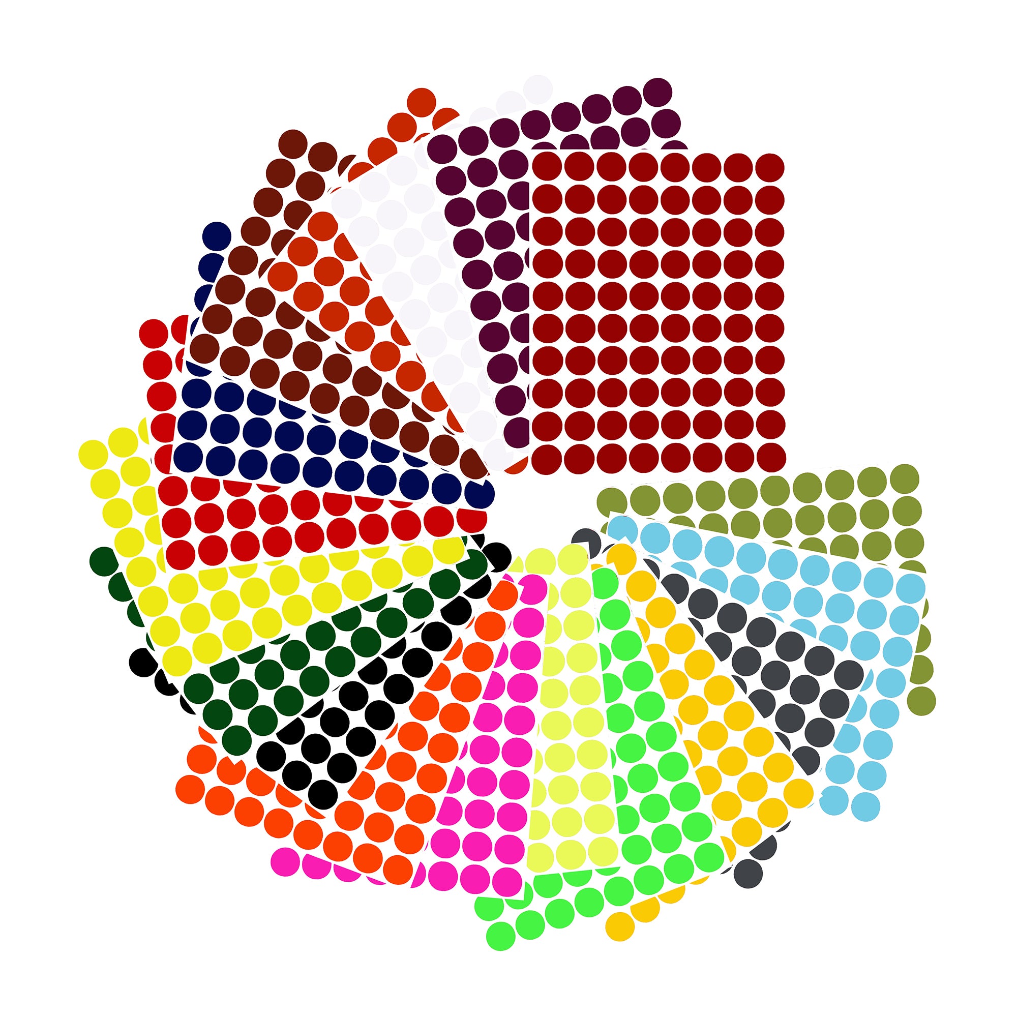 Random Dots Sticker Round Dot Stickers in color combinations – Royal Green Market