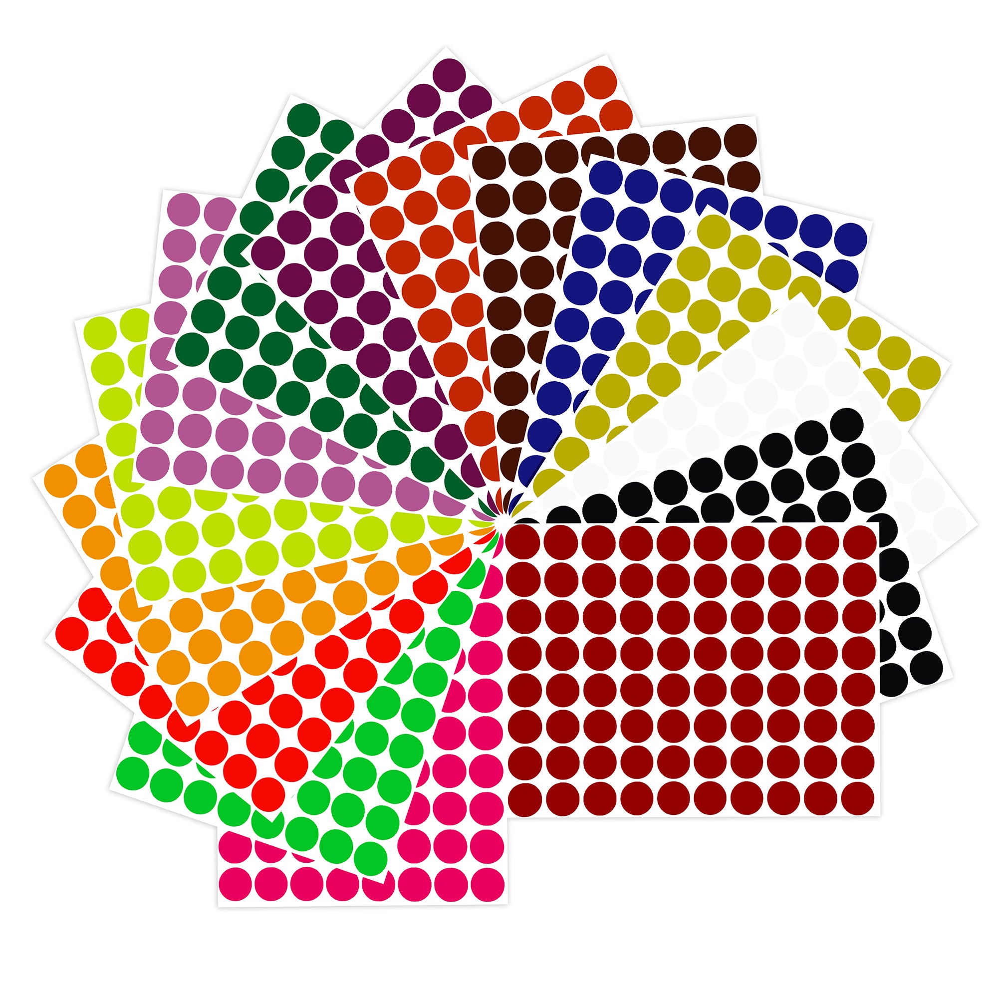 Random Dots Sticker Round Dot Stickers in color combinations – Royal Green Market
