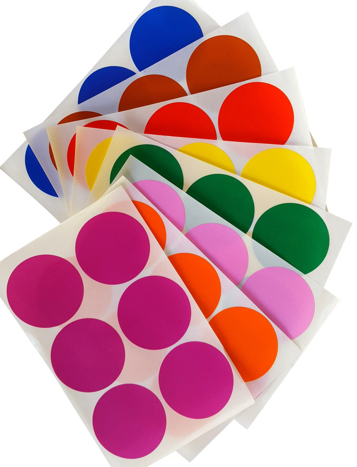 Royal Green Sticker Labels for Color Coding Fluorescent Red Sticker Dots  1.5 inch - 180 Pack