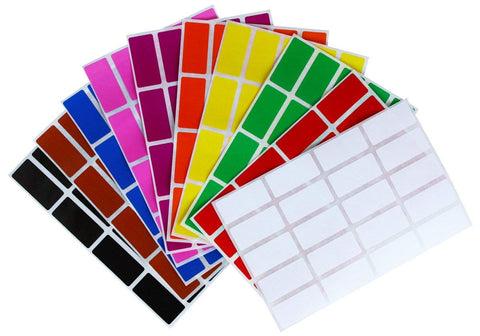 Rectangular stickers 1.57 x 0.75 inch 40mm x 19mm Color coding labels