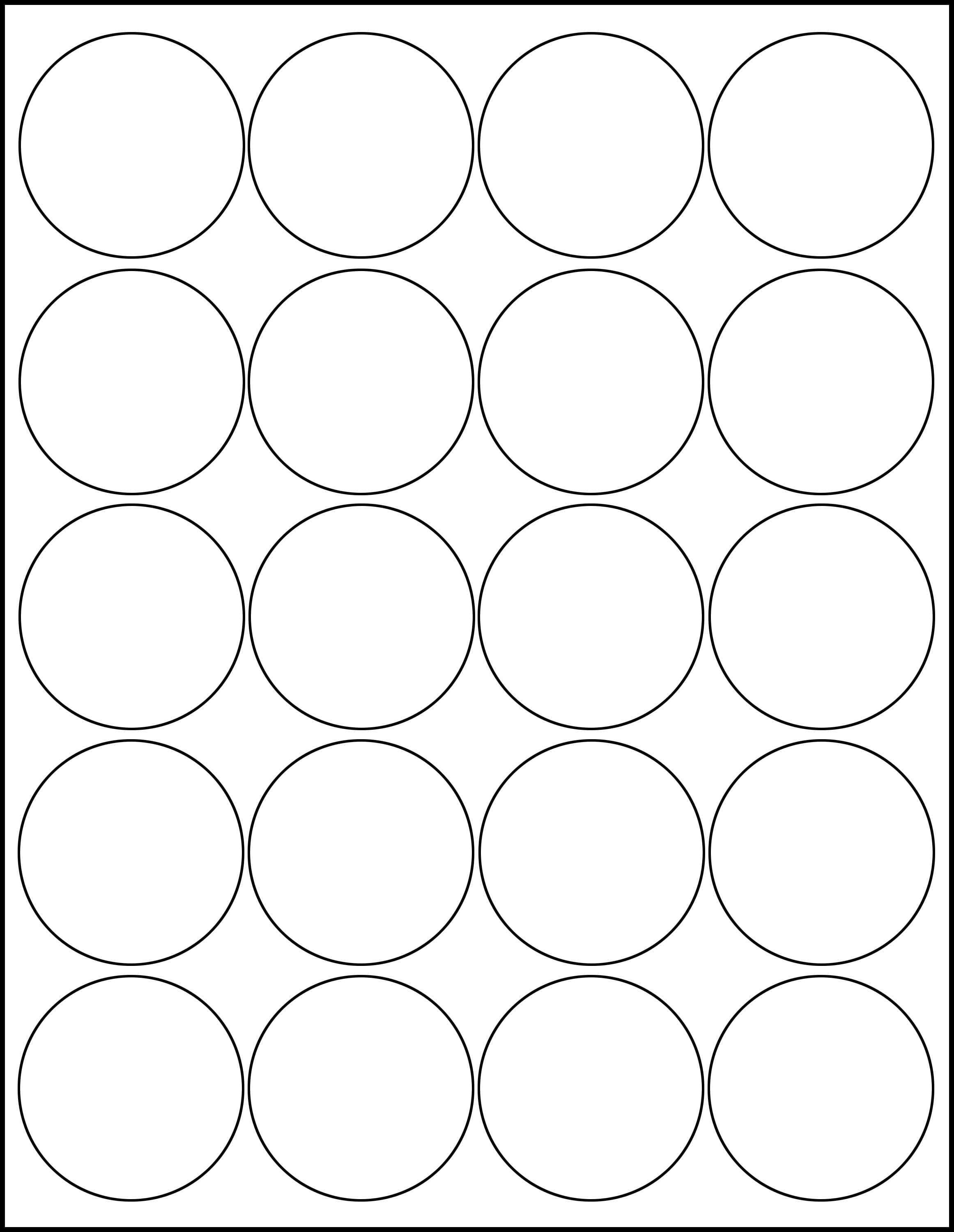 Round Sticker Sheets 2 inch White Printable Labels 212