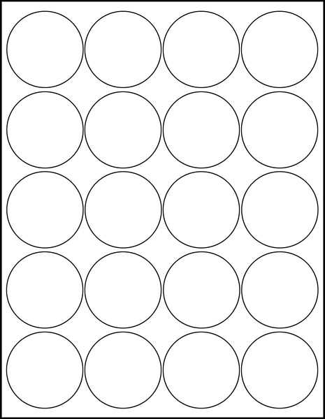 2 Circle Chalkboard Labels, 10 Sheets, (Non-Printable)
