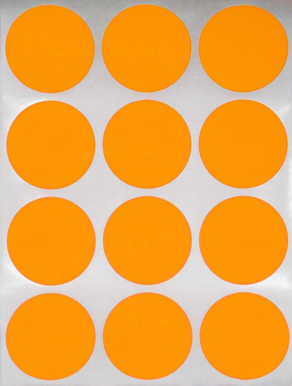 Small Orange Dot Stickers 1/2 Inch