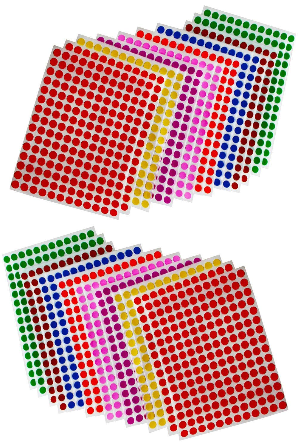 Dot Stickers (Approximately 1/4 inch) 5/16 Combo Colors 8mm 5376 / 8 Colors Combo