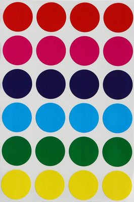 Colorful Dots 1 Inch Round Stickers
