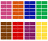 Rectangular Stickers  2 inch x 1.2 inch Color Coding Labels 50 mm x 31 mm