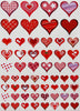 Valentines Day Colored Heart 3 Sizes Stickers