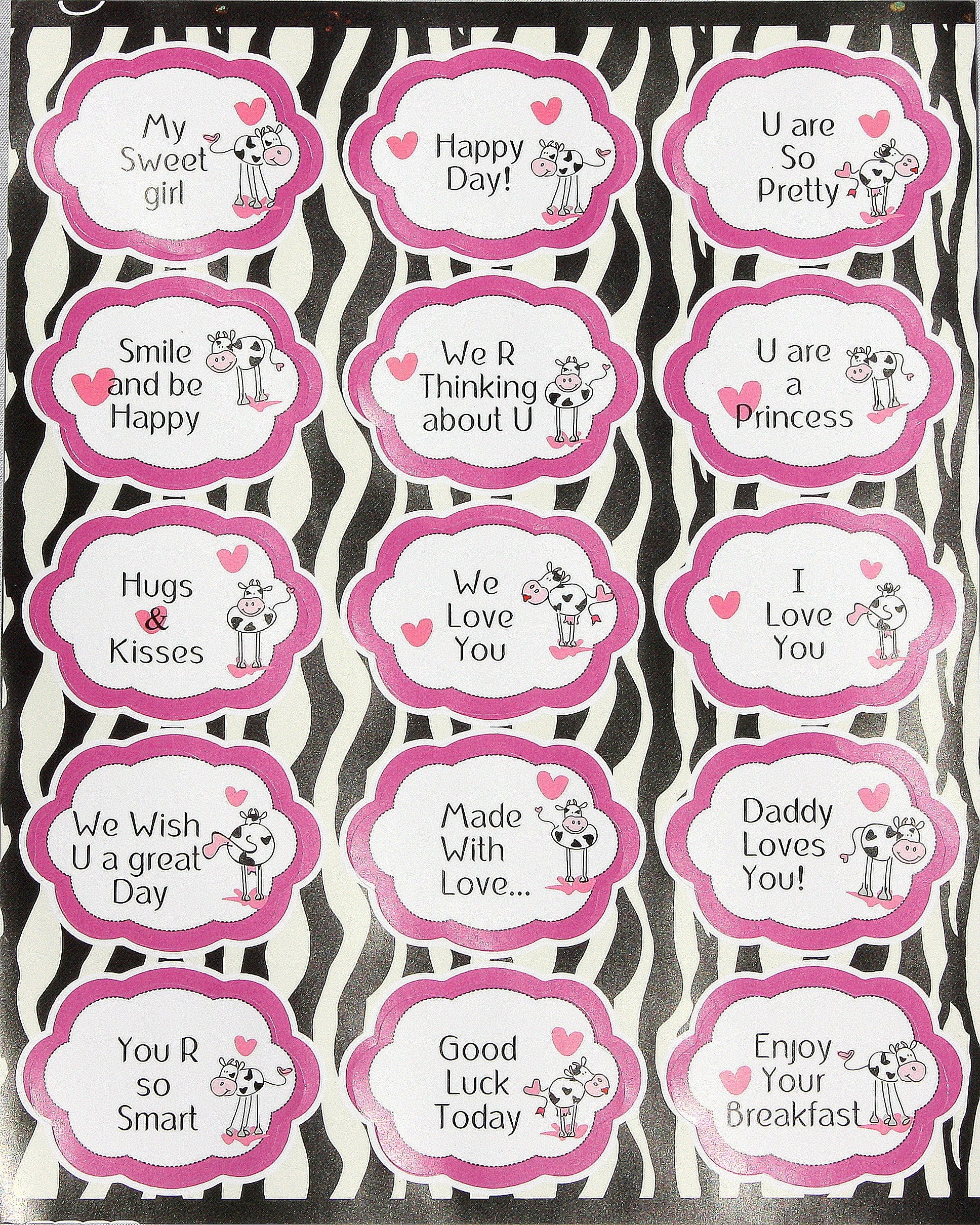 Kids Motivational Stickers Quotes Labels - 15 Pack