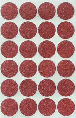 Glitter Sticker 1 inch Dot Labels  25mm