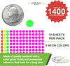Dot stickers 3/8 inch Neon colors 10mm