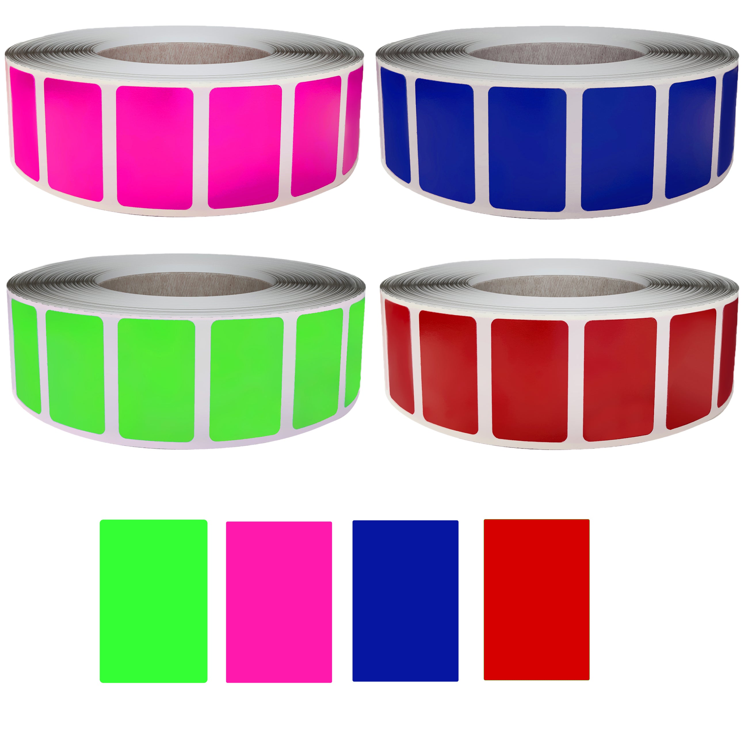 Rectangular Removable Stickers 1 x 0.625 inch Label Rolls (25.5m x 16m ...
