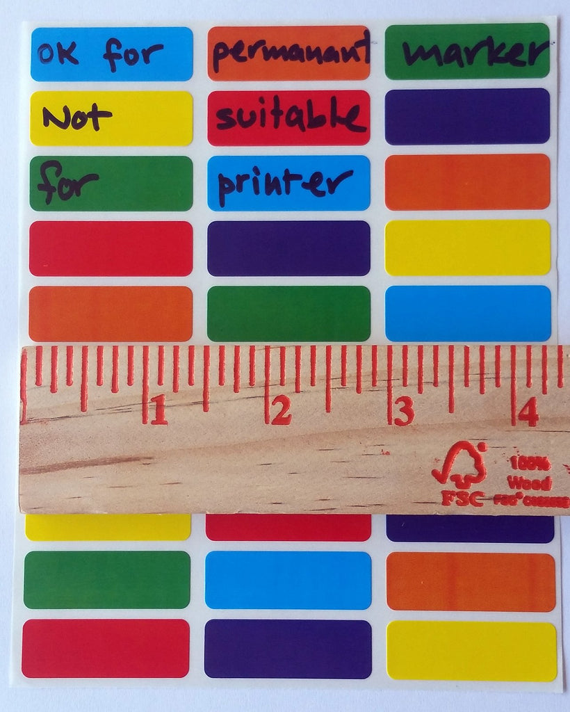 Rectangular Multicolor 1 3/8 x 1/2 inch Stickers – Royal Green Market