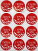 Round Heart Shape 1/2 Inch Thank You Stickers 38mm