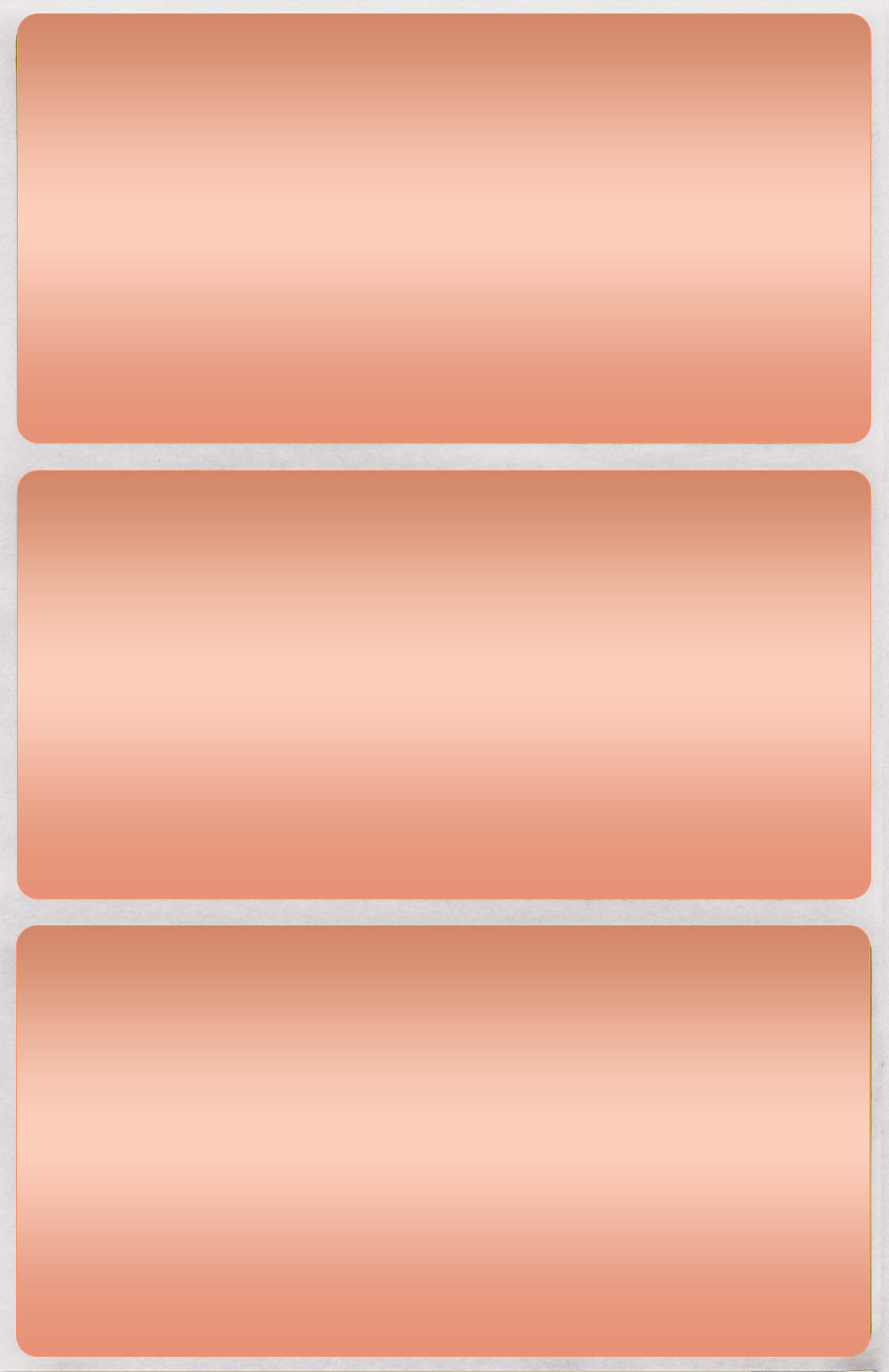 Rectangular stickers 4 x 2 inch Metallic colors 102mm x 51mm – Royal ...