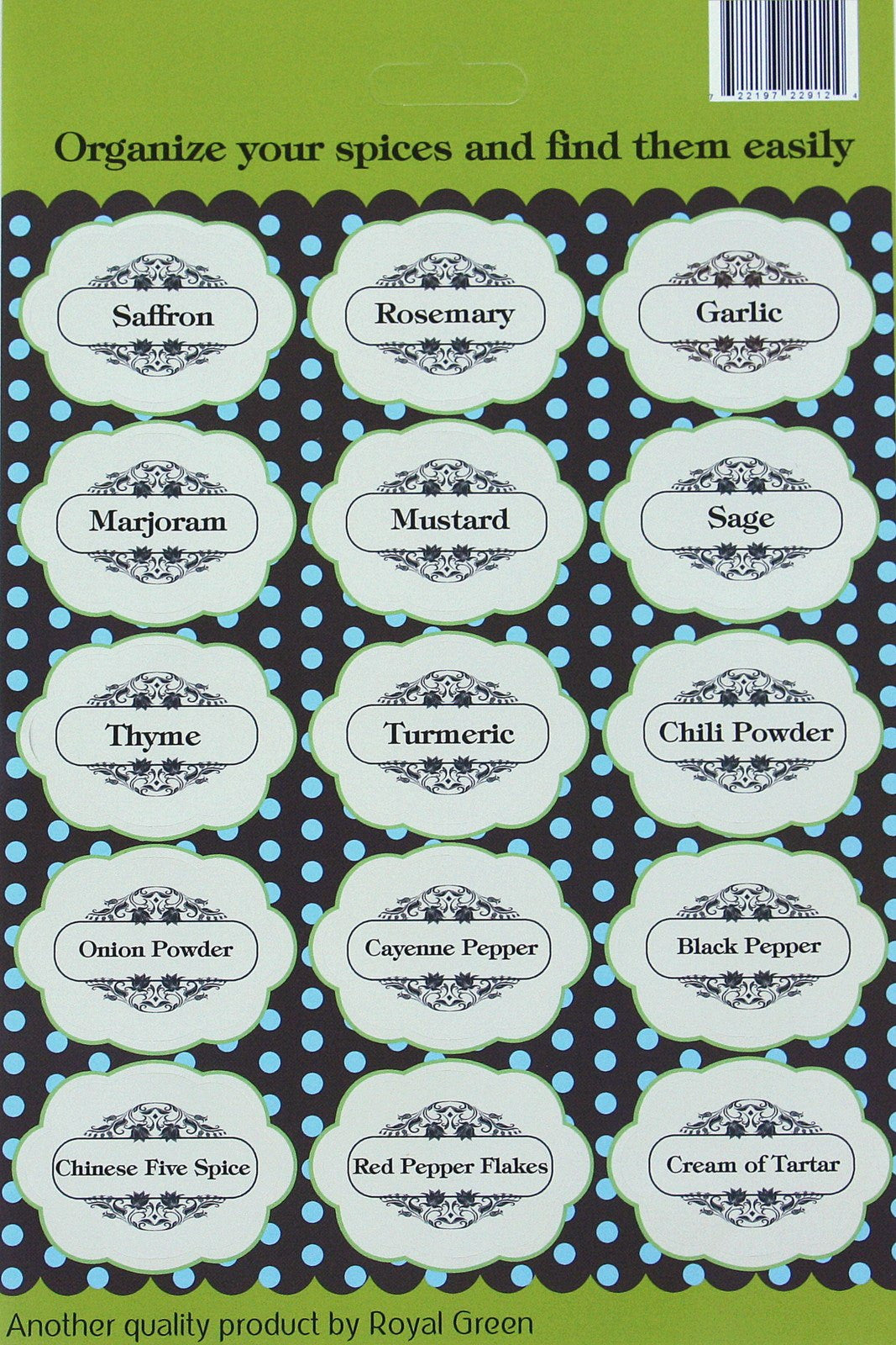 Blank & Spice Colored Stickers Kitchen Jars Labels – Royal Green Market