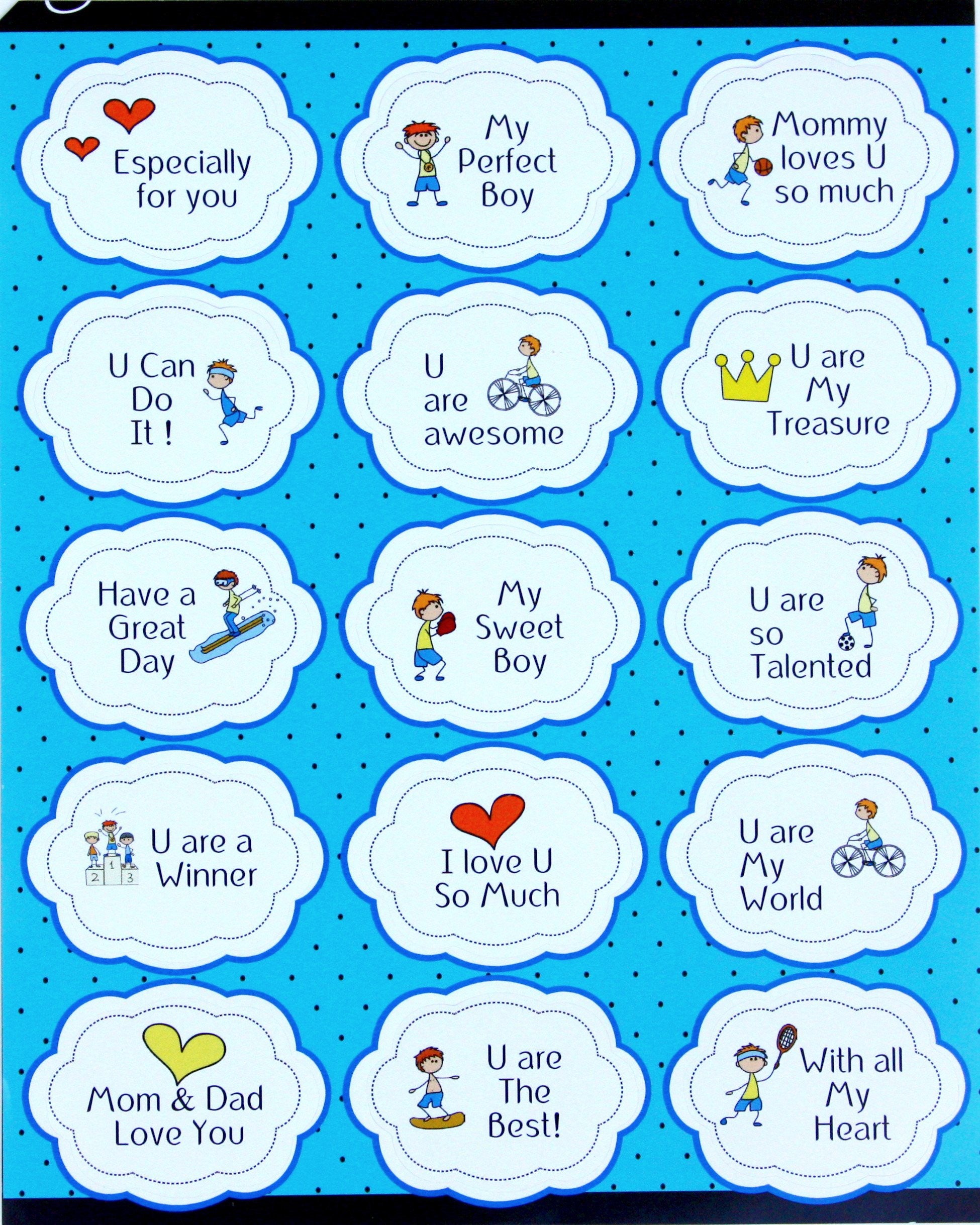 Words of Praise Shape Stickers