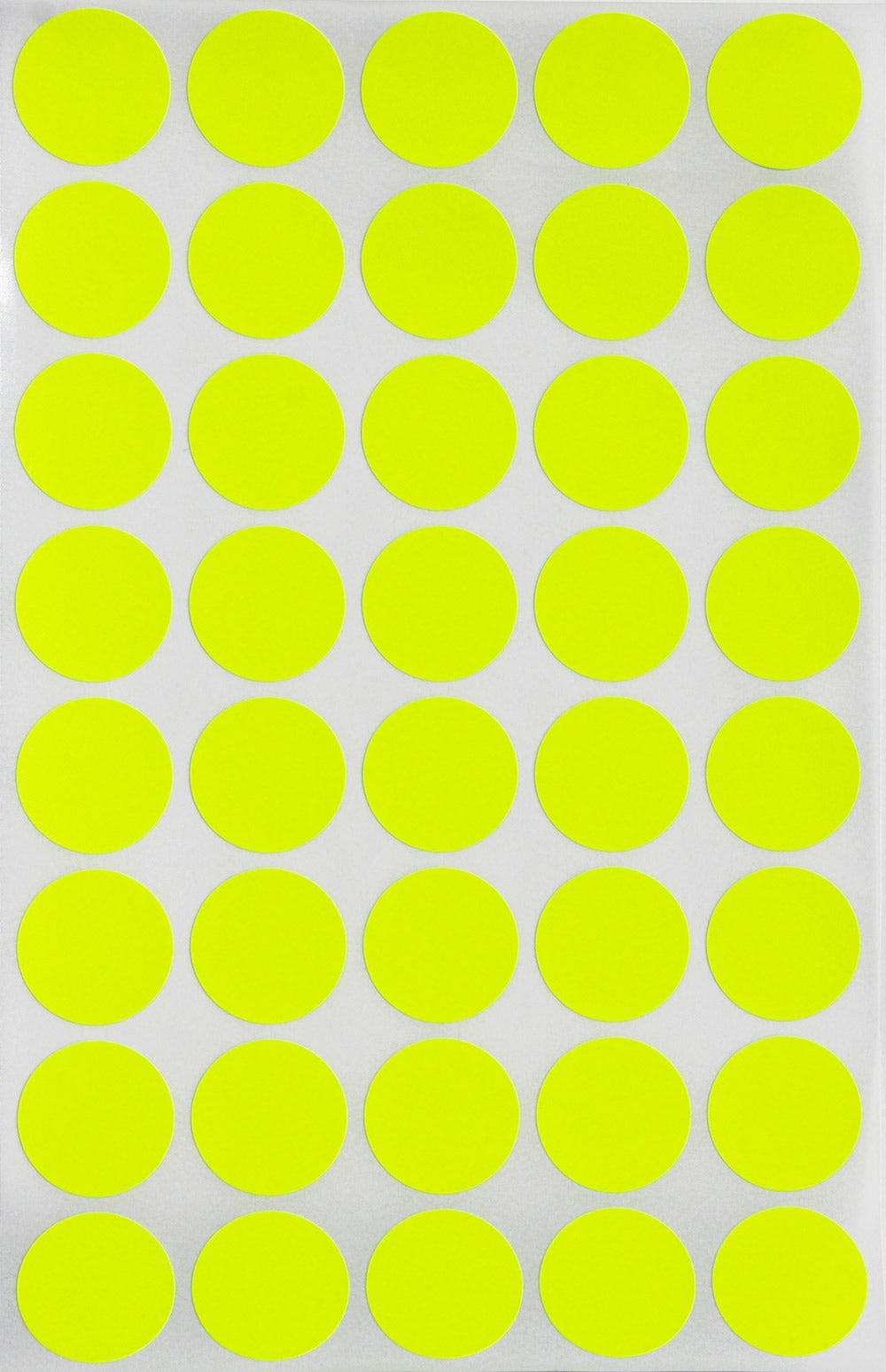 Round Labels 3/4 inch Colored Dot Stickers 19mm in Neon Green - 1000 Pack  by Royal Green
