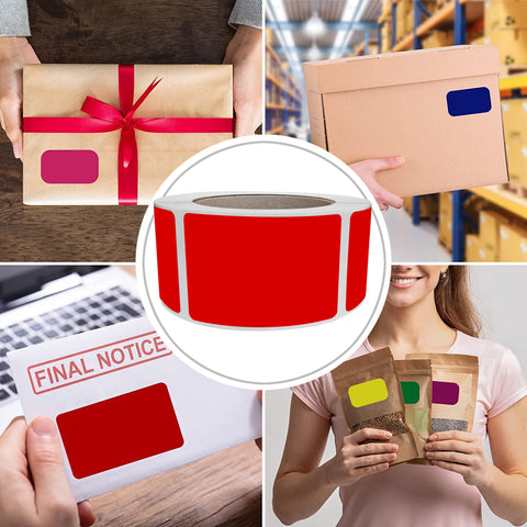 Rectangular Stickers 3x2 inch Label Rolls (76mm x 51mm) – Royal Green ...