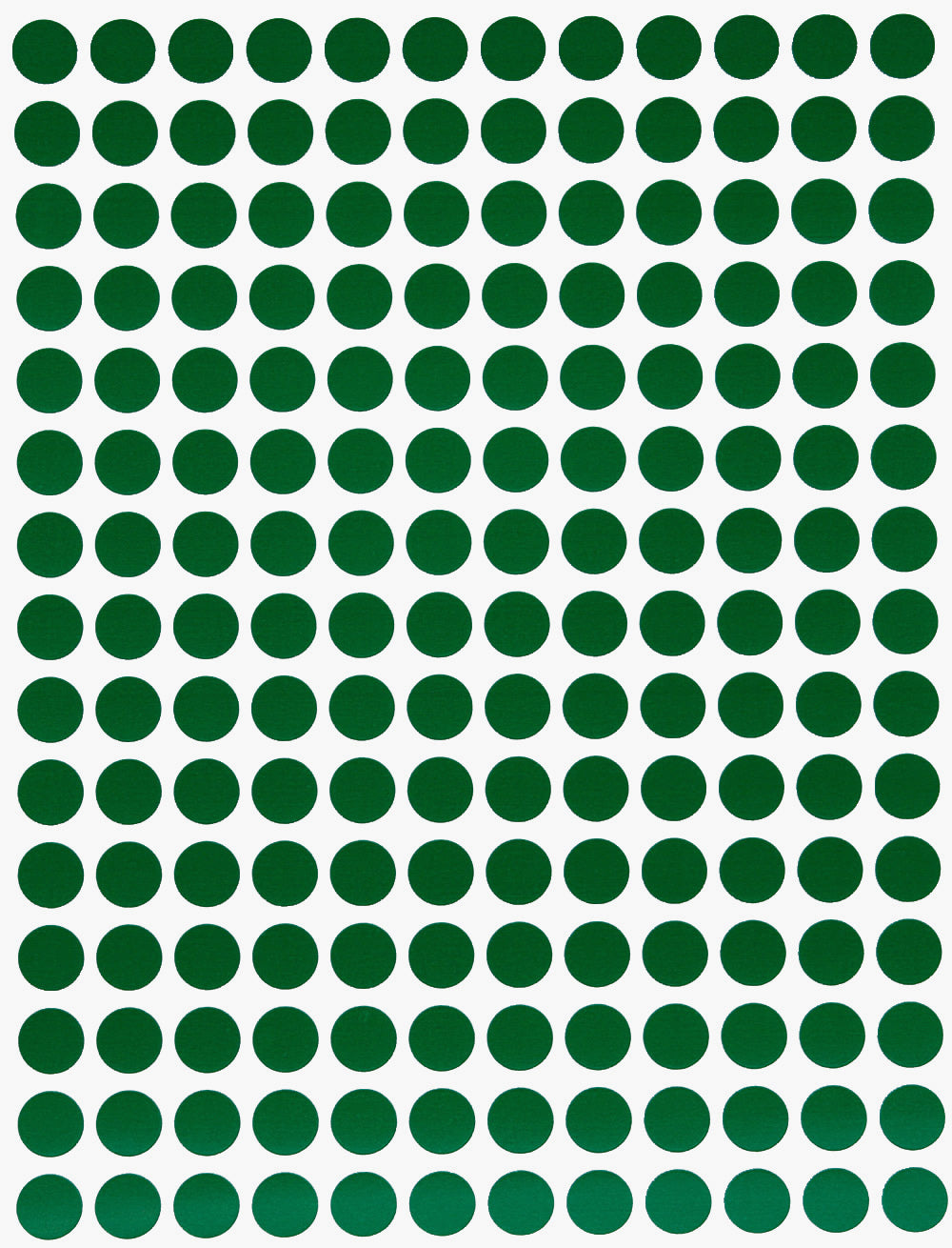 Royal Green Dots Stickers ~ 8mm ¼ inch 9000 / White