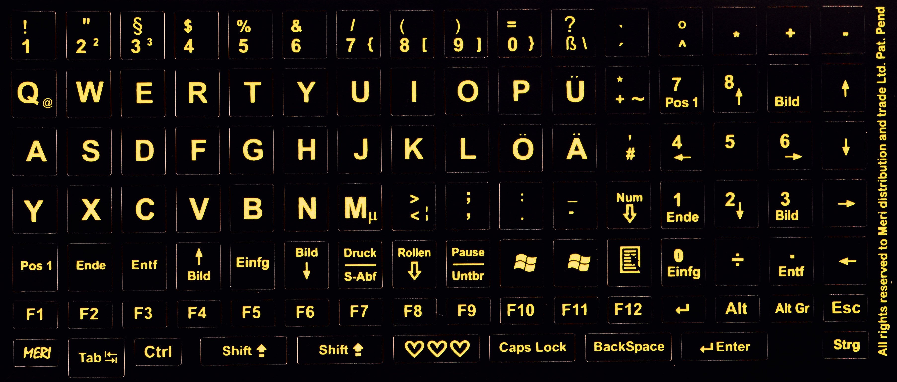 Led Keyboard Stickers Fluorescent Keyboards Replacement Stickers for PC – Royal Green Market