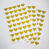 Heart Glitter Stickers 3/4"x 3/4"