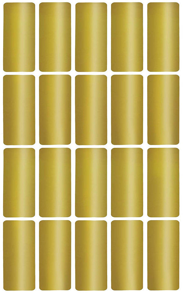 Rectangular metallic stickers 1.57 x 0.75 inch 40mm x 19mm – Royal ...