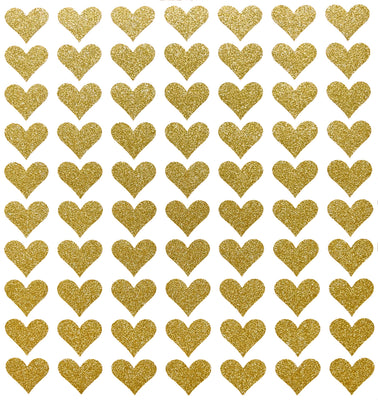 Heart Glitter Stickers 3/4 inch