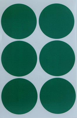 Royal Green Dot Stickers ~ 5/8 inch Classic Colors 15mm 1540 / Black