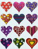 Valentines Day Metallic Heart 4 x 5 inch Stickers 17mm