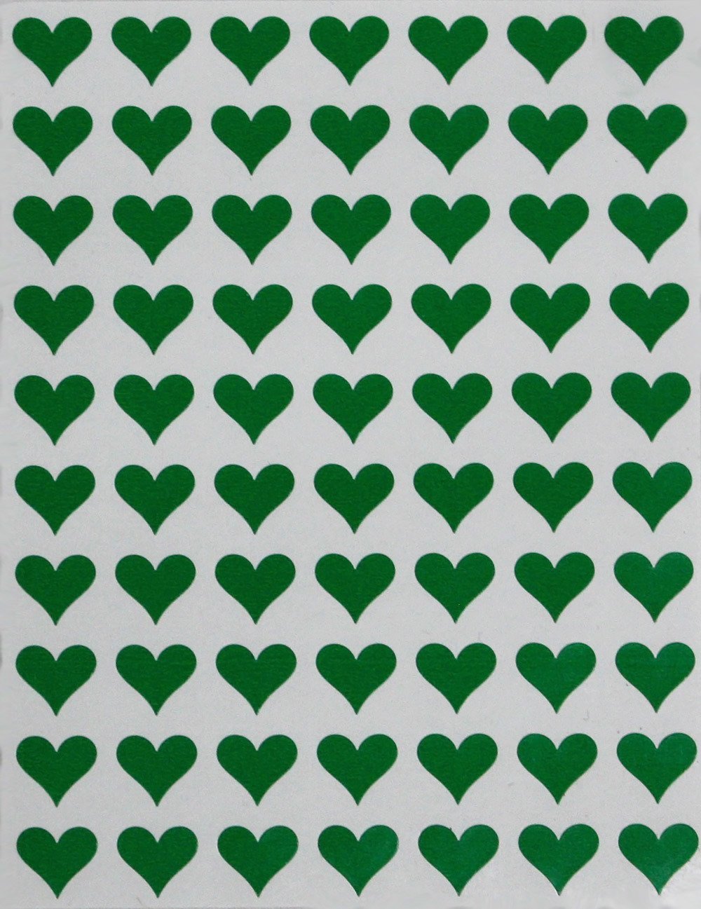  1.5 Glitter Green Heart Stickers, Large Heart