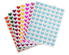 Valentines Day Heart Shape 1/2" Combo Colors Stickers 13mm