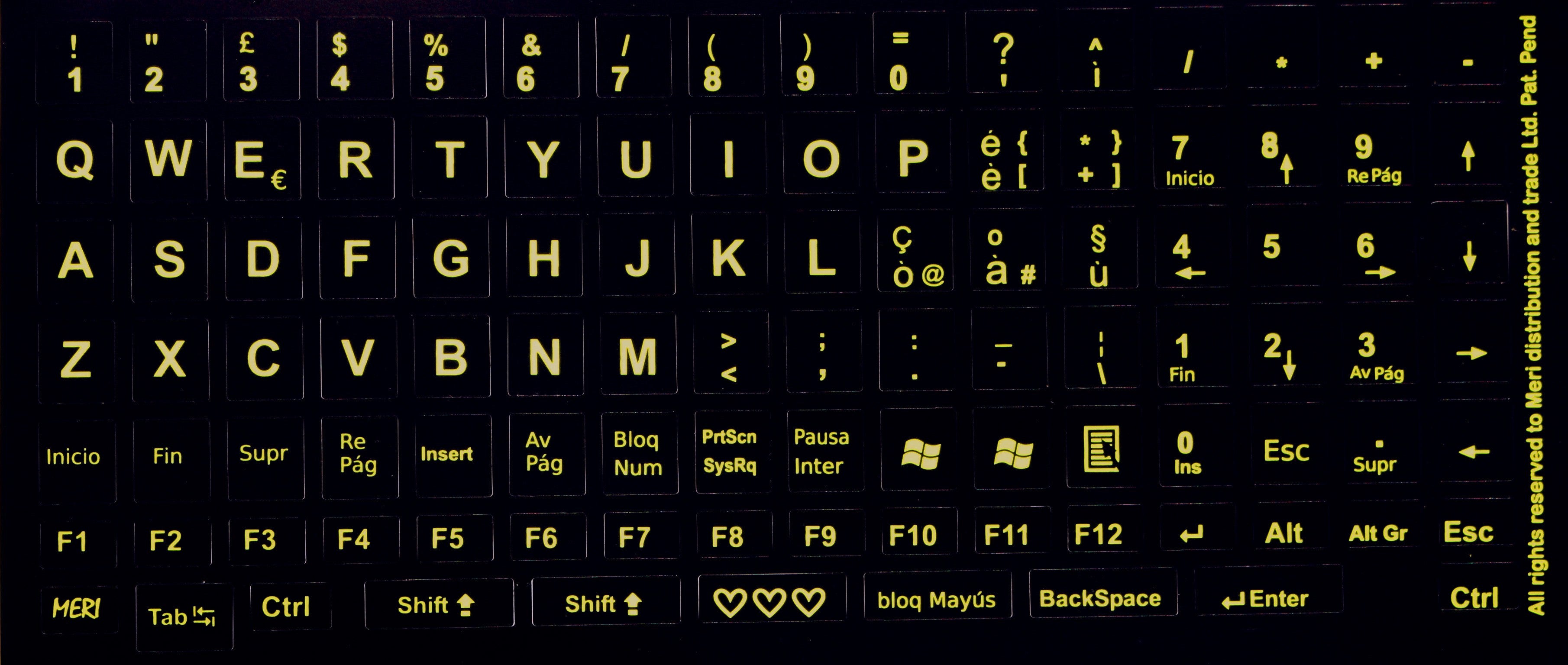 Led Keyboard Stickers Fluorescent Keyboards Replacement Stickers for PC – Royal Green Market